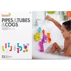 Boon Pipes, Cogs, and Tubes Bathtub Toys - Toddler Sensory Toys Multi Color New